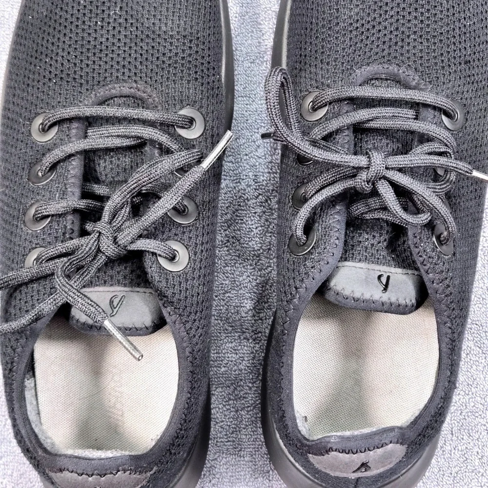 Allbirds Tree Runners Mens‎ Size 11 Black Good Sustainable Mesh Sneakers - Picture 9 of 13